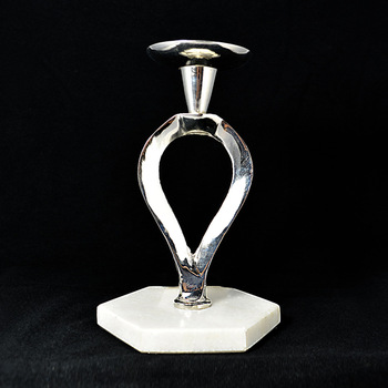 Handmade Marble Base Heart Shape Candle Stands