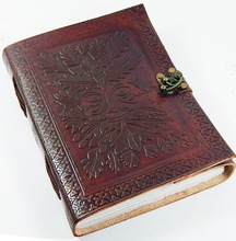 NEW ERA Leather Journal, for Gift, Color : brown