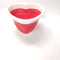 portable heart plastic folding bucket