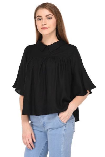 Black Simple Pattern Top