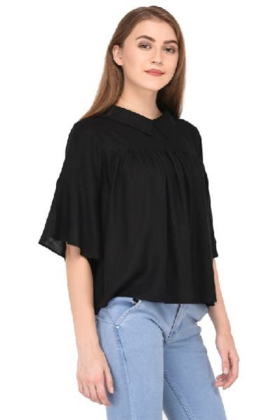 Black Simple Pattern Top