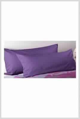Plain Dyed Purple Cotton Pillow Covers