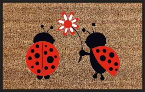 PVC Coir Ladybug Door Mats, for INDOOR OUTDOOR, Feature : Good Designs, Perfect Finish, Eco Friendly