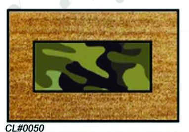 PVC Backed Army Print Coir Mats