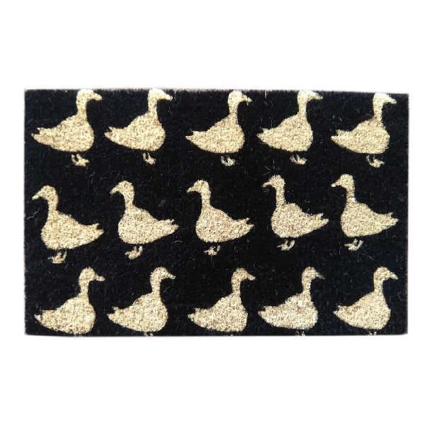 PVC Backed Duck Print Coir Mats, for Hotel, Home etc, Hardness : Soft