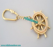 Brass Wheel Key Chain