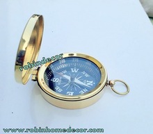  Solid Brass London Pocket Compass, Size : 5 cm