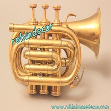 Showpiece Brass Pocket Trumpet