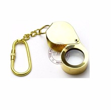 Brass Key Chain Nautical Folding Magnifier