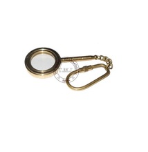 Brass/Glass Collectible Marine Miniature Magnifier, for Holding the Keys