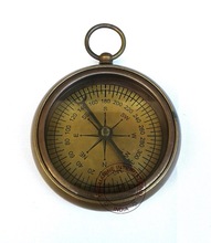 TMI Brass/Glass NAUTICAL ANTIQUE COMPASS, for Hiking, Table Decor, Gift, Size : 2