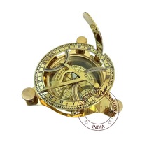 Nautical Vintage Sundial Compass, Color : Shiny Brass, Shiny Brass