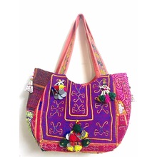 NANDNANDINI Embroidered hippie tote bag, Style : Vintage banjara Ethnic Style