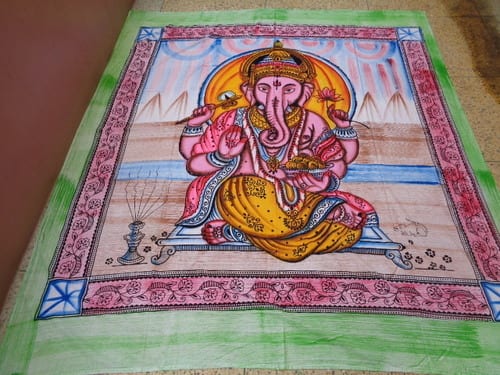 HAND PAINTED INDIAN GODS PRINTS TAPESTRY FROM INDIA