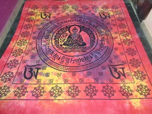 MULTI COLOURS BUDDHA TAPESTRY FROM INDIA