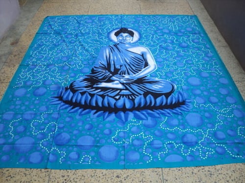 PRINTED BUDDHA PAINTED TAPESTRY