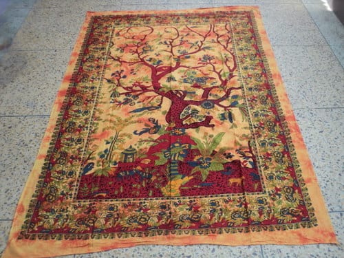 TREE OF LIFE PRINTED BEDSHEETS TAPESTRY