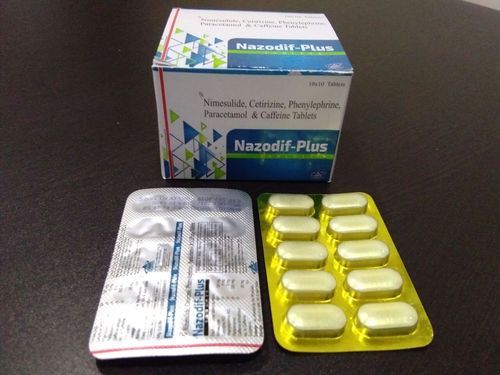 Nimesulide, Cetirizine, Paracetamol, Phenylephrine And Caffeine Tablets
