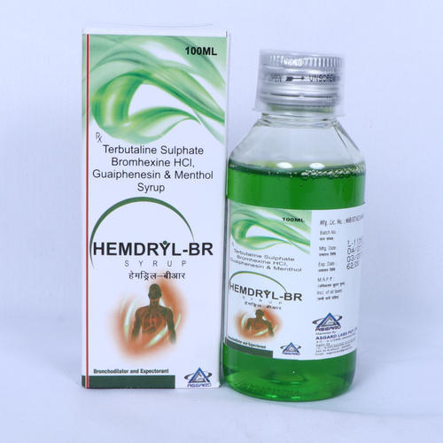 Terbutaline Sulphate Bromhexine HCL, Guaiphenesin and Menthol Syrup