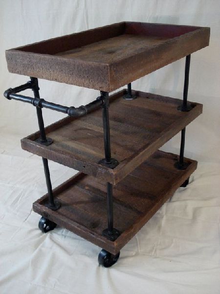 Wooden Bar Trolley