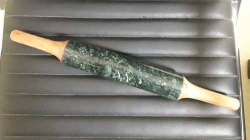 Polished Green Marble Rolling Pin