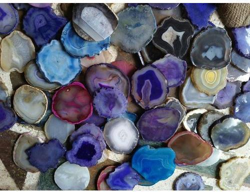 Natural Multicolor Agate Coaster, Feature : Excellent finish, Dimensional accuracy