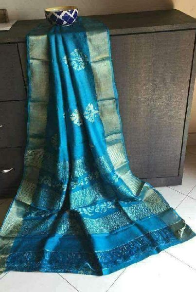 Tussar Silk Plain Sarees, Occasion : Party Wear