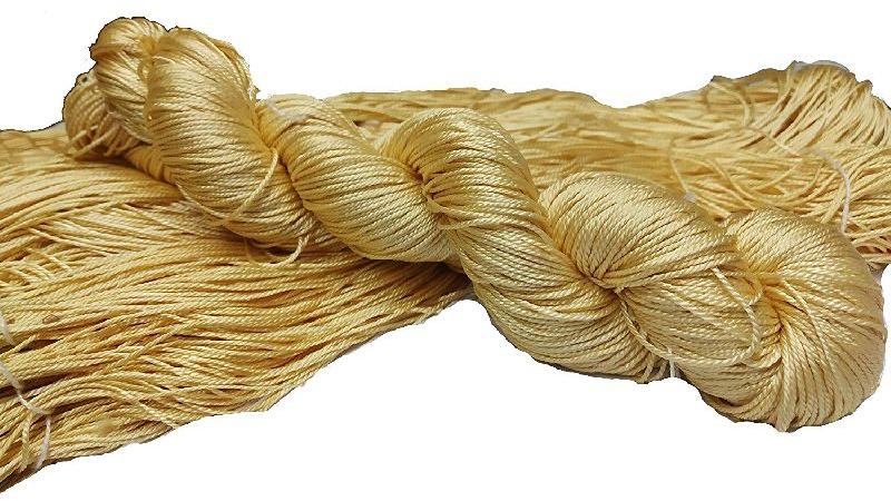 100% Pure Mulberry Reeled Silk - Pastel Yellow - 3 ply (260 yards / 50 GMS)