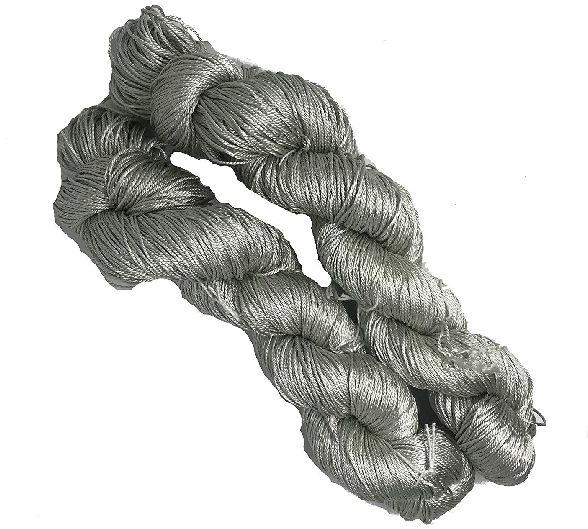100% Pure Mulberry Reeled Silk Yarn - Silver Surfer