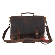 Genuine Leather Messenger Shoulder Briefcase