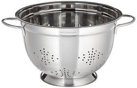 Polished Fuel Sliver Stainless Steel Colander, for Home, Hotel, Shop, Feature : Fast Cooking