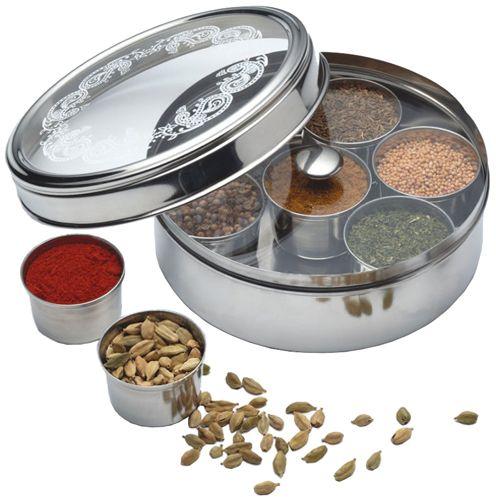 Plain Stainless Steel Spice Box