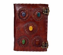 Embossed Leather Five Stone Journal Leather Note Book