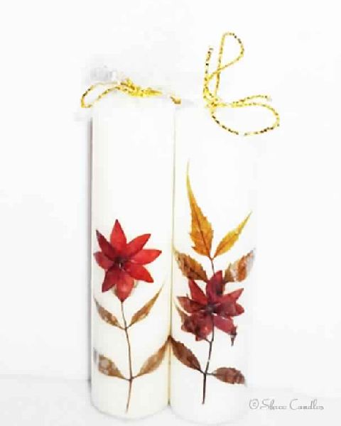 Scented Natural Pillar Pack Of 2