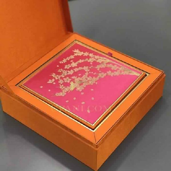Silk Box Decorated With Foil