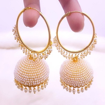 Pearl Jumka Earrings
