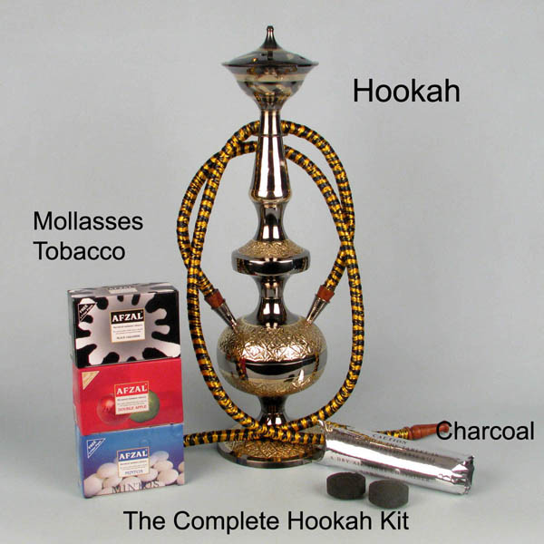 FULL ORIENTAL BRASS HOOKAH SMOKING PIPE