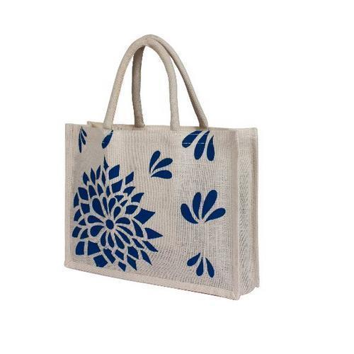 Printed Jute Shopping Bags, Size : 12