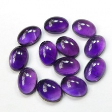 Natural Gemstone Amethyst Oval Smooth Cabochon