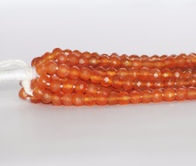 Carnelian Faceted Round Balls Beads, Color : Picture