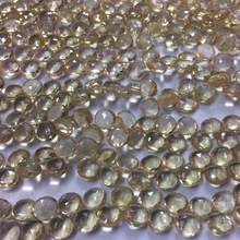 Honey Quartz Faceted Heart Beads, Color : Picture