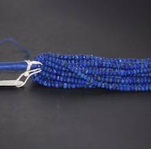 Faceted Rondelle Lapis Lazuli Beads, Color : Blue