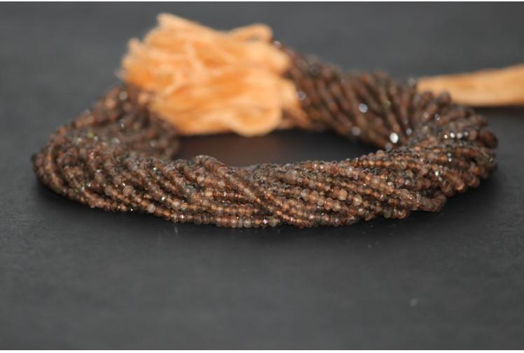 Natural Andalusite Garnet Faceted Rondelle Beads