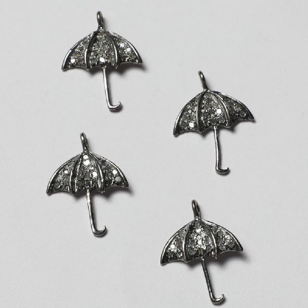  Natural Diamond Umbrella Charms