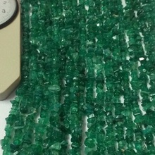 Natural Green Onyx Uncut Chips Beads, Color : Picture