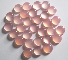 Pink Chalcedony Round Smooth Cabochon