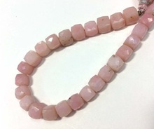 Pink Opal Faceted Box Cube Beads, Color : Picture