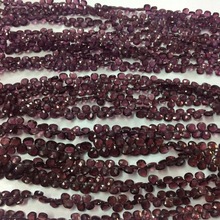 Rhodolite Garnet Faceted Heart Beads Strand