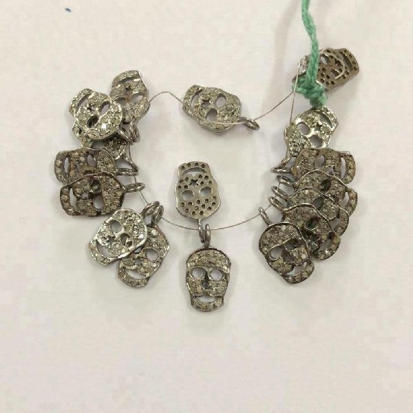 Skull Natural Pave Diamond Charms