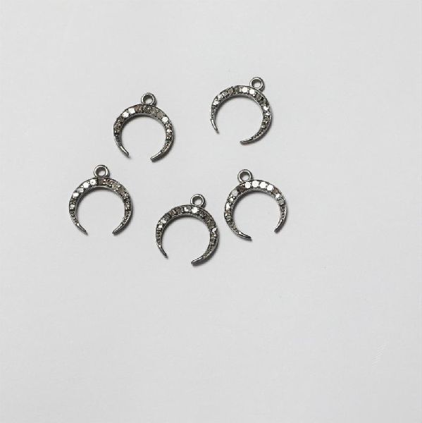 Small Moon Natural Diamond Charms, Feature : Vintage Look